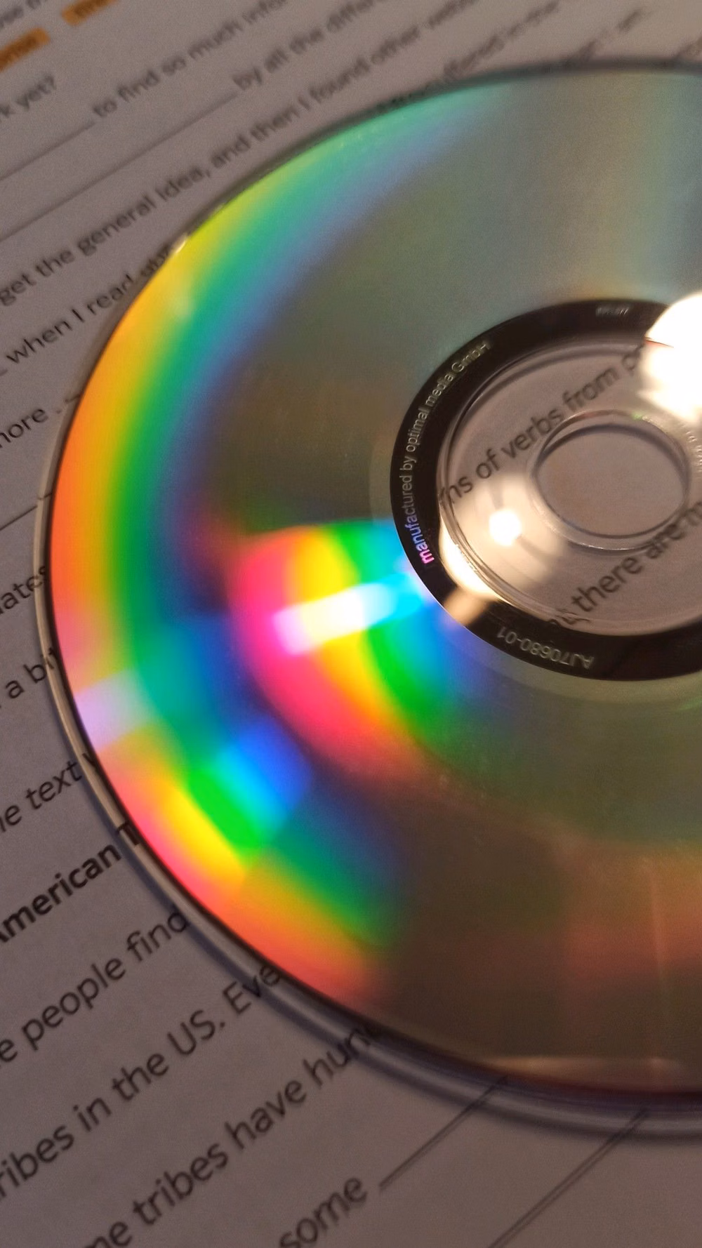 compact disc rainbow diffraction close up photograph - #rainbow  #cd #pride