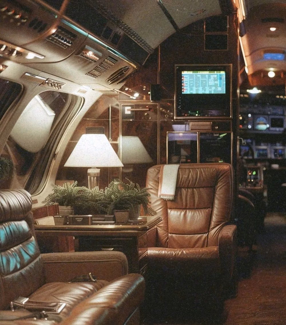 1960s jet aircraft cabin interior photograph -