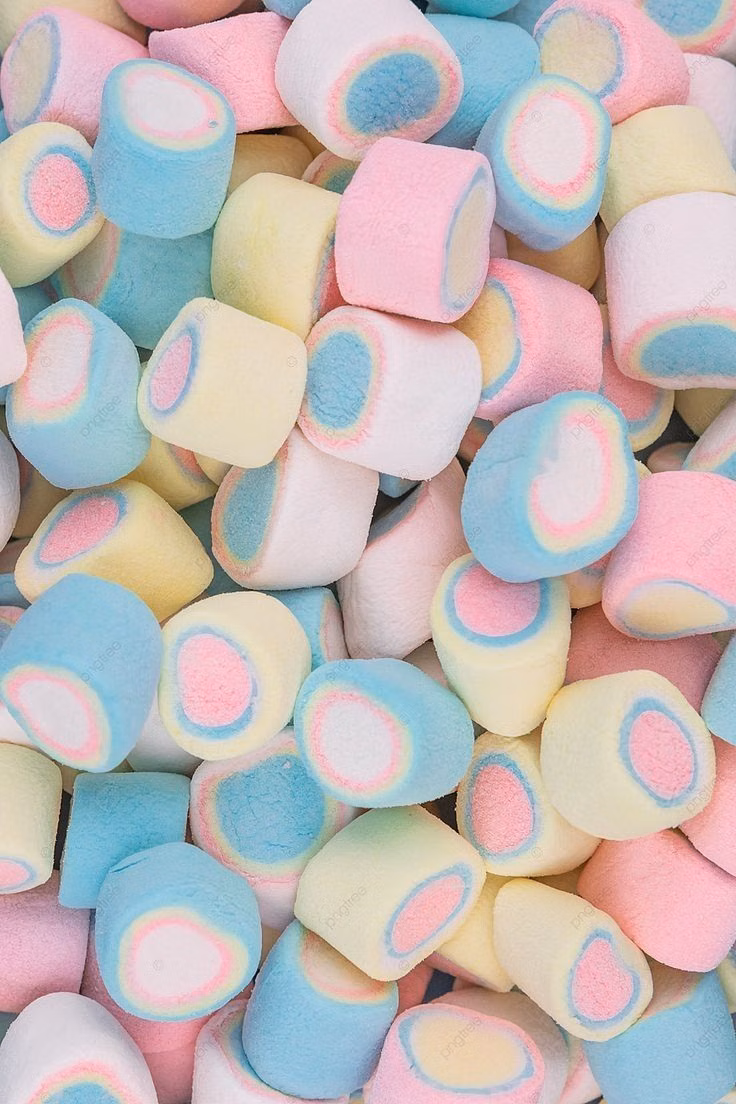 tiny pastel candy shapes macro photograph -
