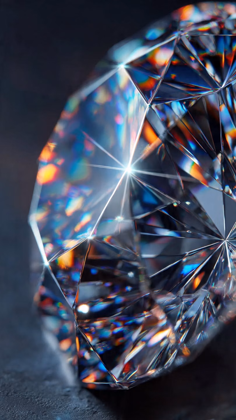 faceted crystal macro studio photograph -