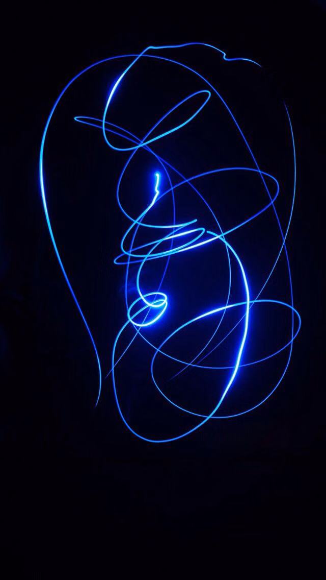 electroluminescent wire glowing macro photograph - Just wait becuz there is more neon to come