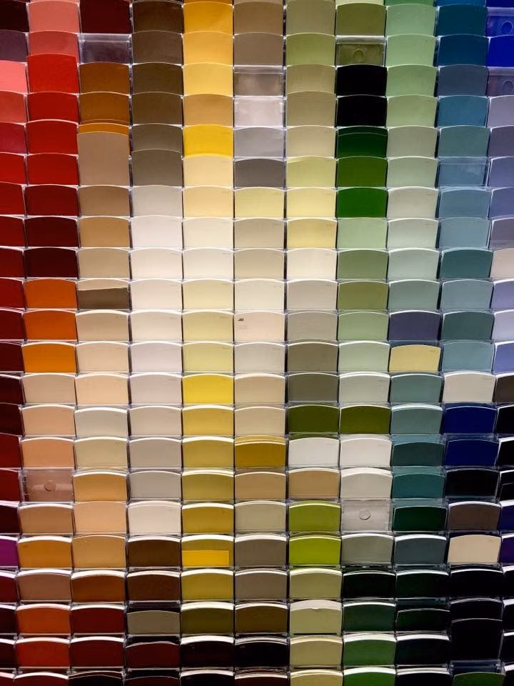 coordinated paint color swatches photograph -