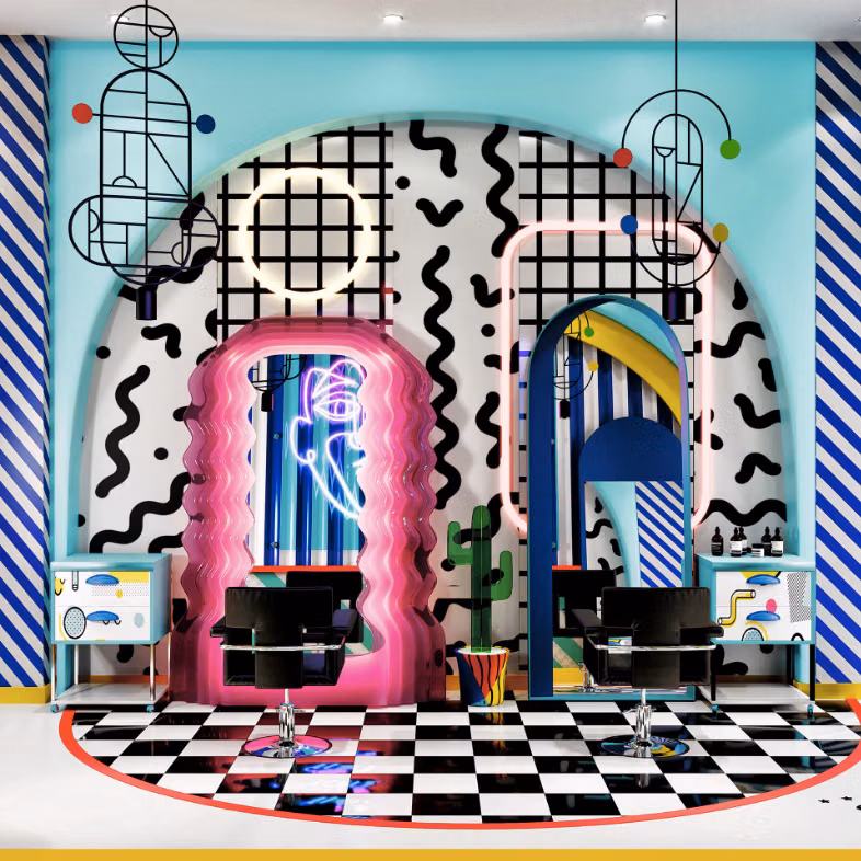Memphis Design aesthetic - 
