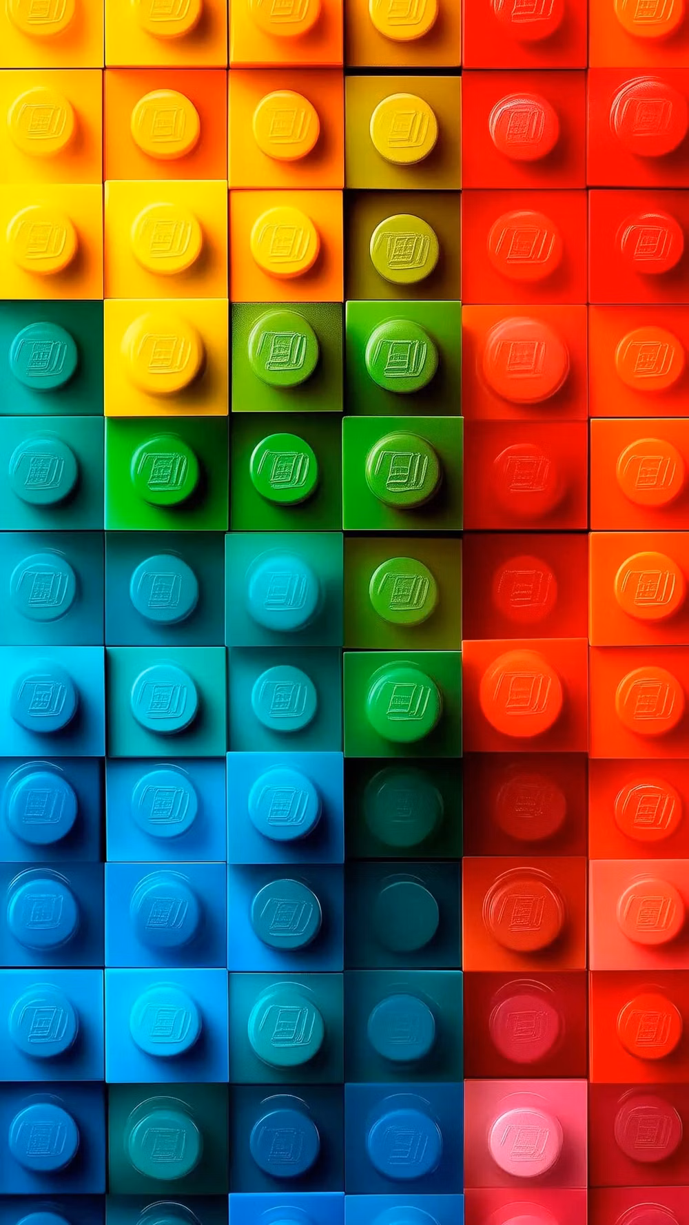 primary color building blocks overhead photograph - 
