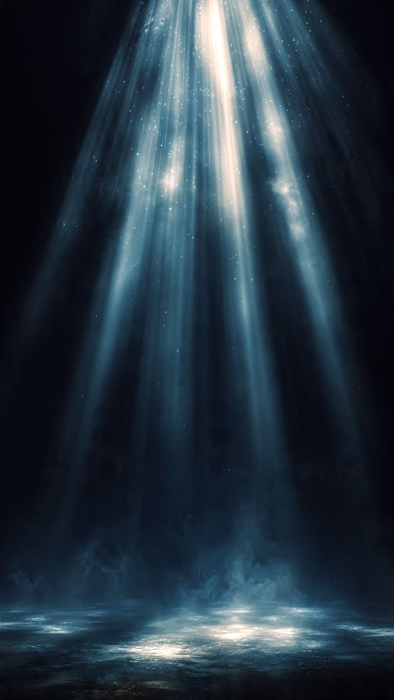 colored light beams through fog photograph -