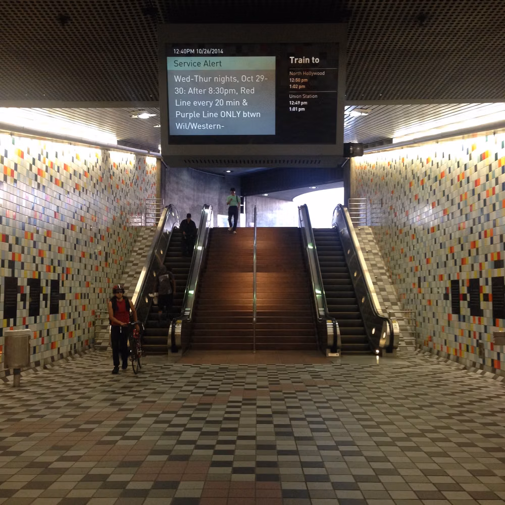 subway station tile grid wall photograph - Train Station Entrance 1 - tiled subway station