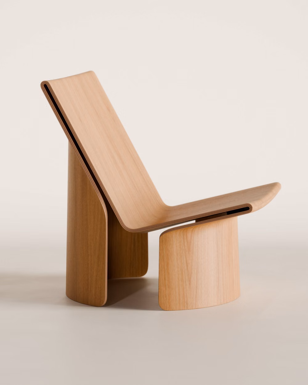 molded plywood lounge chair detail photograph - [Nathan Martell] : Layup Chair - Chair, Lounge