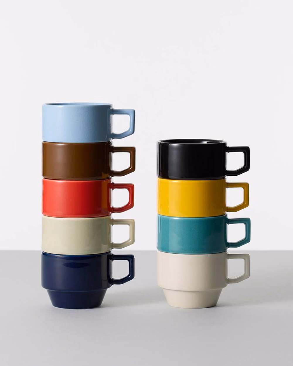 1950s ceramic tableware studio photograph - The Hasami ceramics have been restocked! Reminiscent of the roadside diner tableware of 1950s and 1960s America, the SEASON 01 collection from HASAMI features designs that are both functional and can handle all the stresses of everyday use. The variety of toy-block-like colours allows for plenty of mixing and matching, making this series both practical and fun. Their ceramics production is characterised by a specialised division of labour where shaping, moulding, glazing, and firing ar...