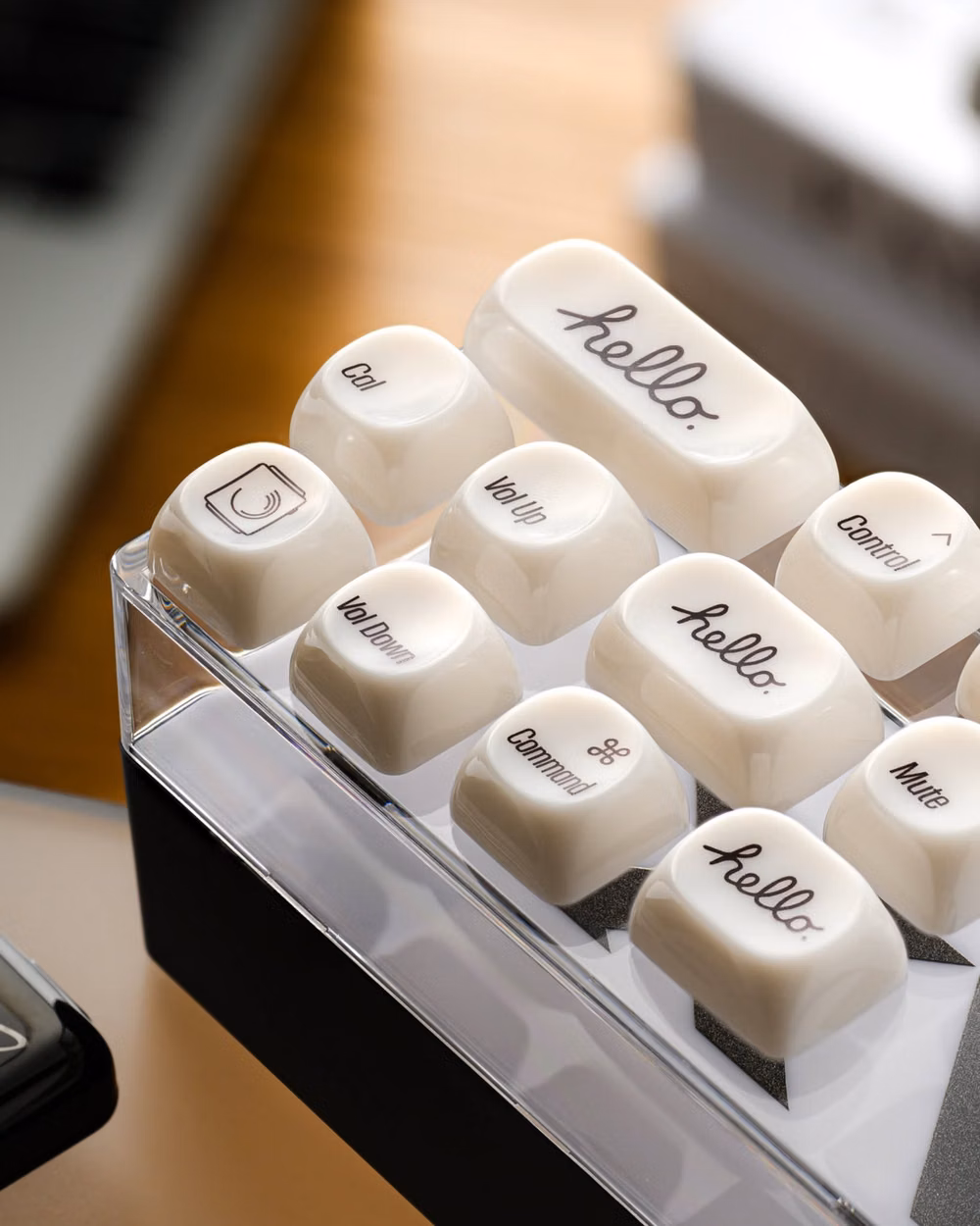 monochrome silicone keypad product photograph - A Taste of Japan in Every Key 🍫 With sleek Hiragana characters and a silky-smooth surface, every keystroke feels like a luxury. 

To build your minimalist Japanese office corner? This is a must-have.

Keycap: XVX White Chocolate MOA
🛒Shop at xvxchannel.com. 

#xvx #Keycaps #mechanicalkeyboard #keyboard #desksetup #cleansetup #japanese #minimalist #sleekdesign #hiraganakeycaps