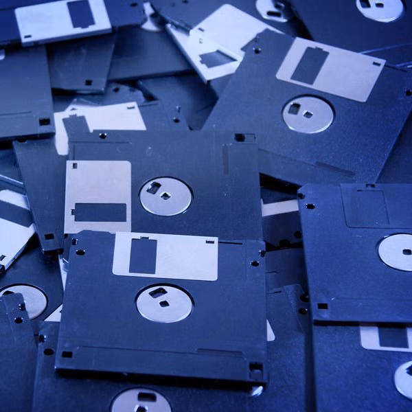 Japanese floppy disk label photograph -