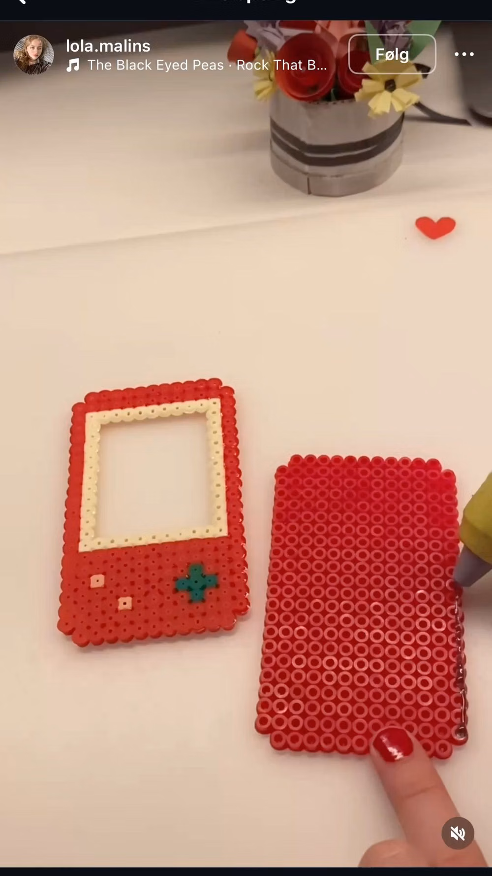 fuse bead pixel craft close up photograph - 