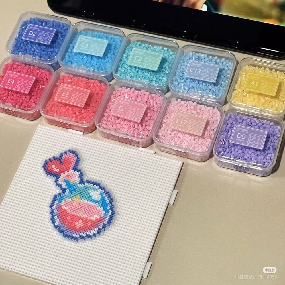 fuse bead pixel craft close up photograph - 