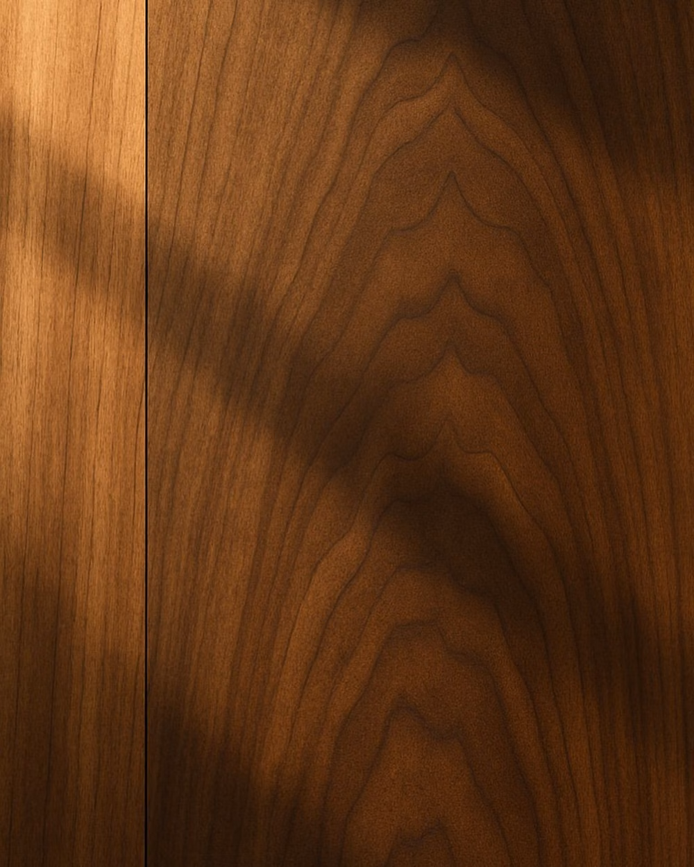 dark walnut wood grain luxury close up - Light lingers over the walnut grain like a memory, soft and warm. The silence is palpable—broken only by the hush of footsteps across the mineral floor. You trace the contours of the table with your hand, feeling time slowed down, suspended in stillness. Soon, the final images will speak for themselves. Let space become feeling—this is the MA&experience. Nyx’s Ambience Miami, USA Ambience by @maandpartners
