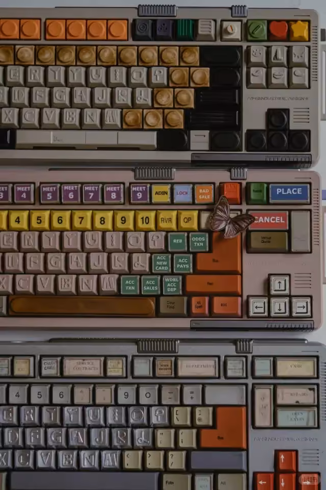 vintage mechanical computer keyboard close up - 新色出炉!哪个颜色更是你的菜呢? - 小红书