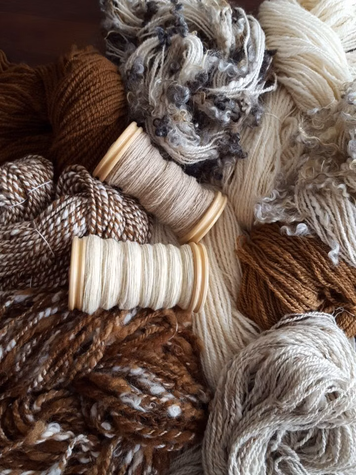 neutral woven wool textile macro photograph -