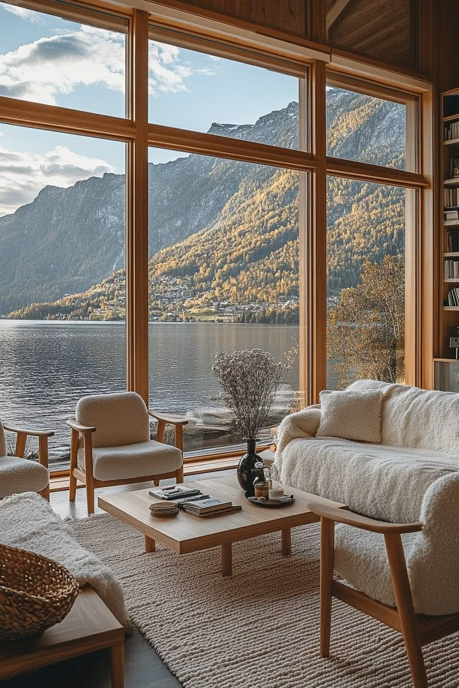 daylit Nordic timber cabin interior photograph - 29 Small Nordic Cabin Interior Ideas For Clean Lines And Cozy Atmospheres - Learn California