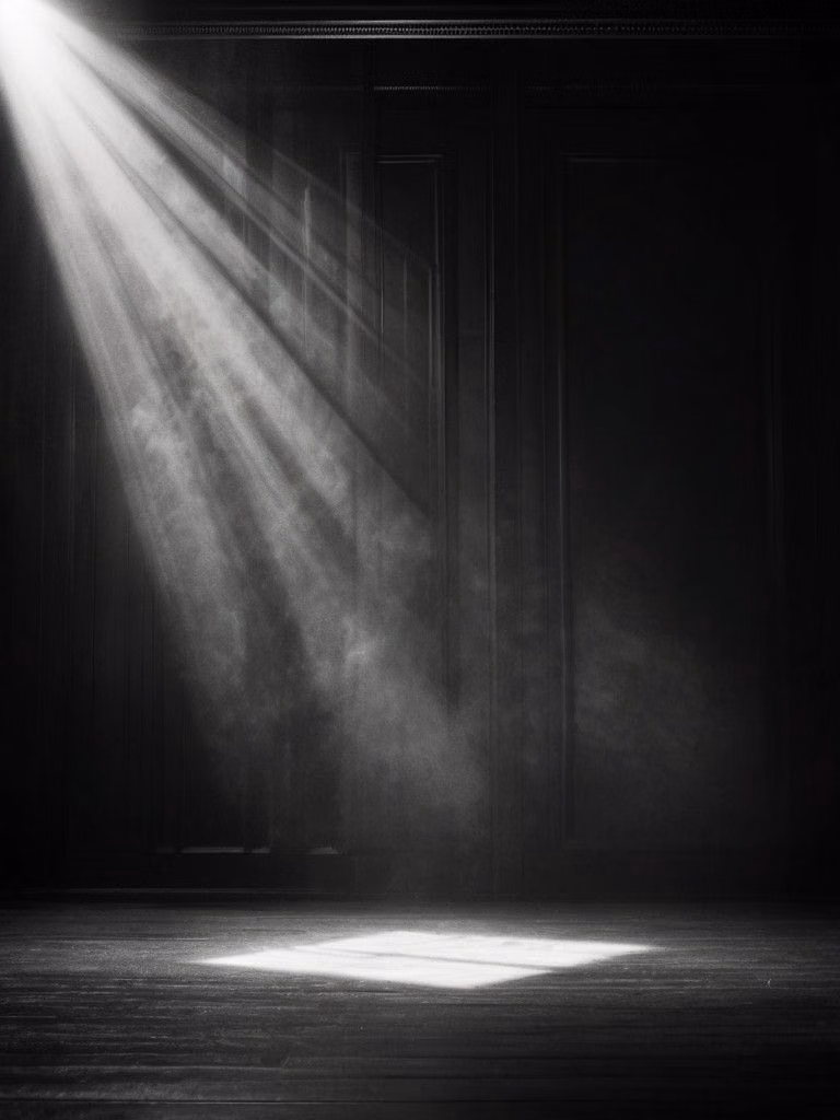 projector beam volume in haze photograph -