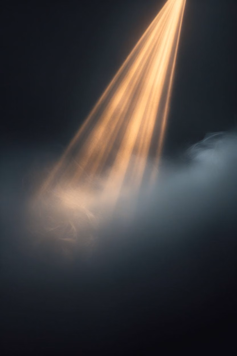 projector beam volume in haze photograph -