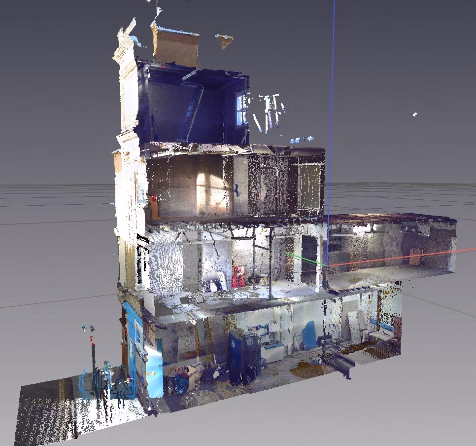 3D scanner point cloud building visualization - Point Cloud Scan of Tabard Street