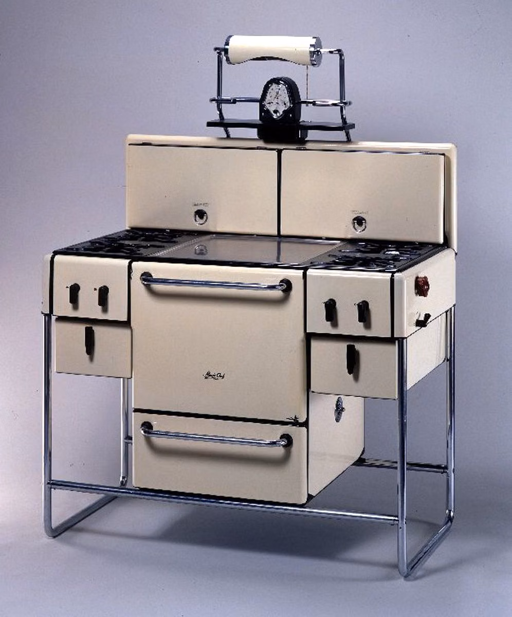 1930s chrome kitchen appliance photograph -