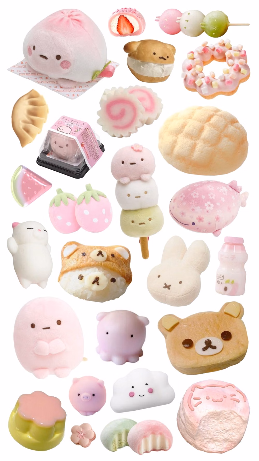 Japanese kawaii sticker sheet close up photograph -