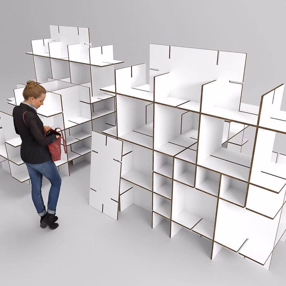 modular shelving grid front view photograph - Re-board Technology on Instagram: “How about a highly modular shelving system? Everything is based on only one card and therefore not only incredibly easy to handle but also…”