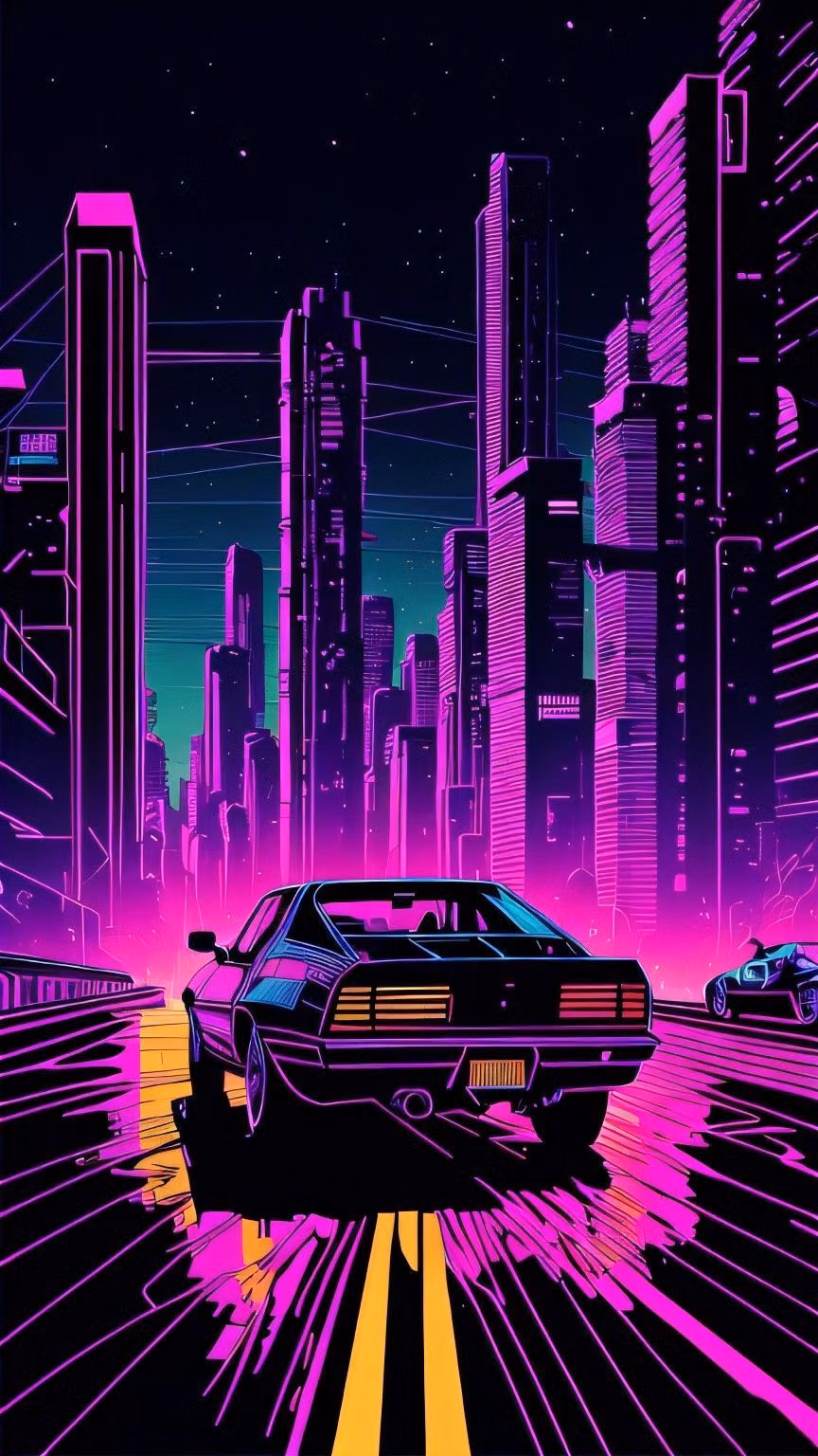 Synthwave / Outrun aesthetic -