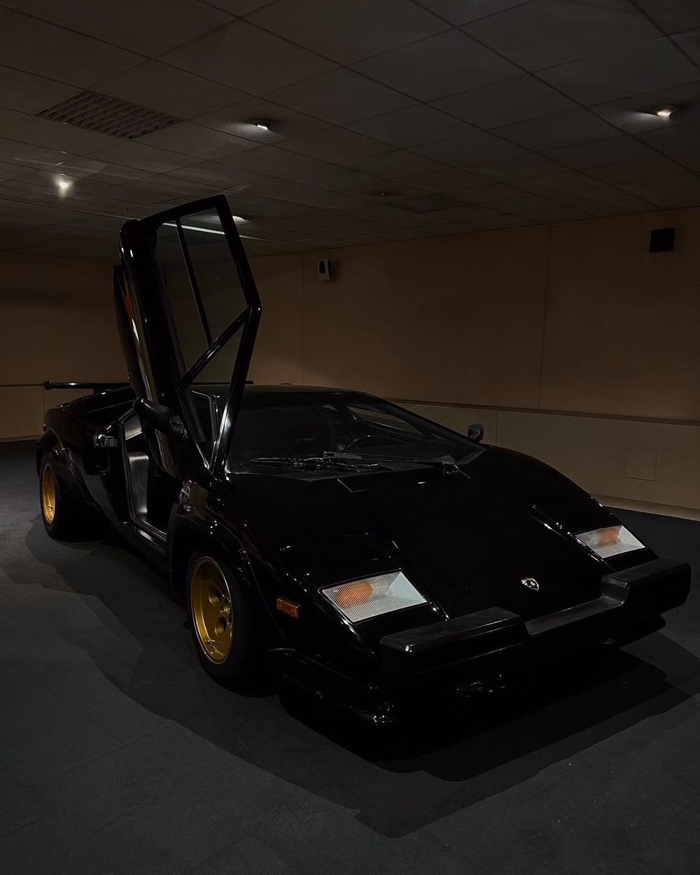 Lamborghini Countach night photograph -