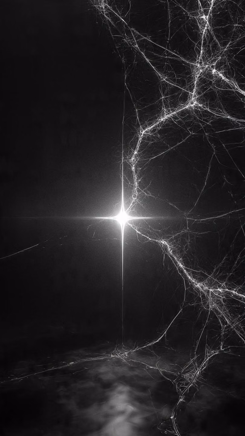 laser light grid fog photograph -