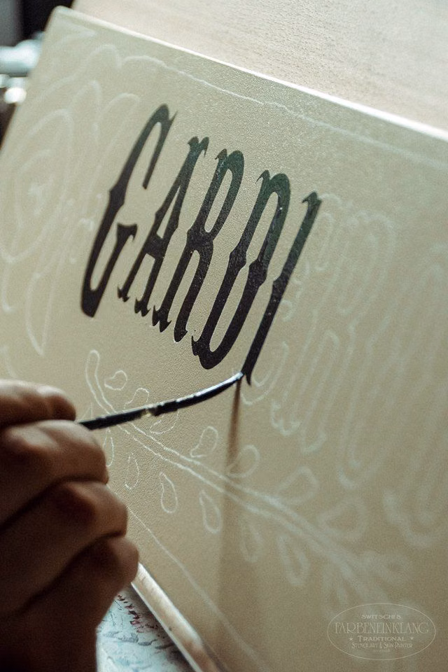 hand painted shop sign lettering photograph - my Artwork..Traditional Hand Painted, painted by switschi