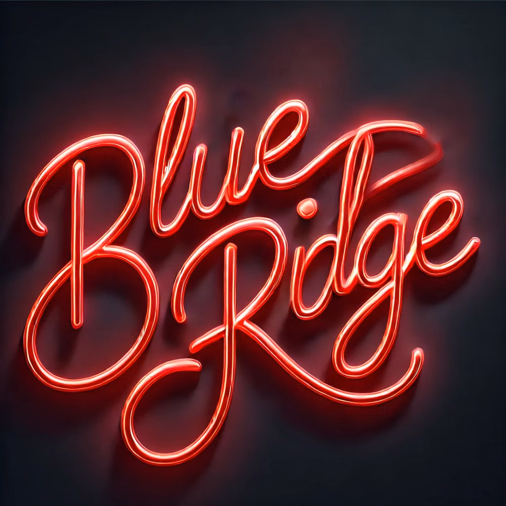 neon sign letterforms close up photograph -