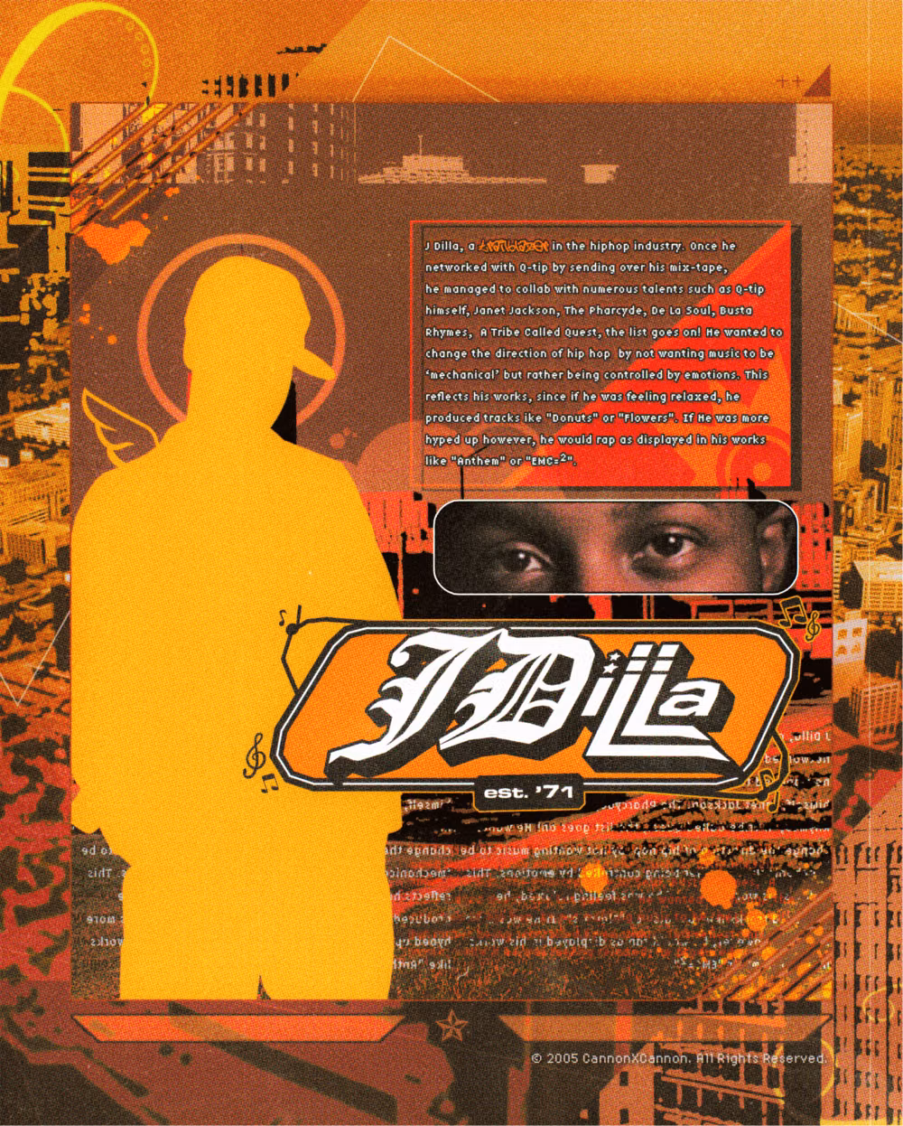 UrBling aesthetic - #jdilla #detroit #urbling #vectorheart #tribute #design #graphicdesign #orange #2005 #vintage #2000s