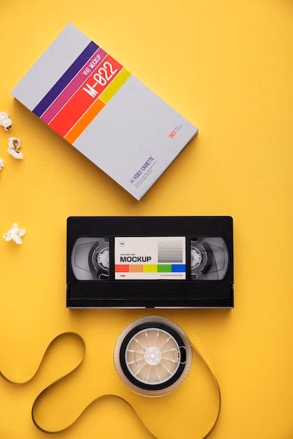 VHS cassette tape product photograph -