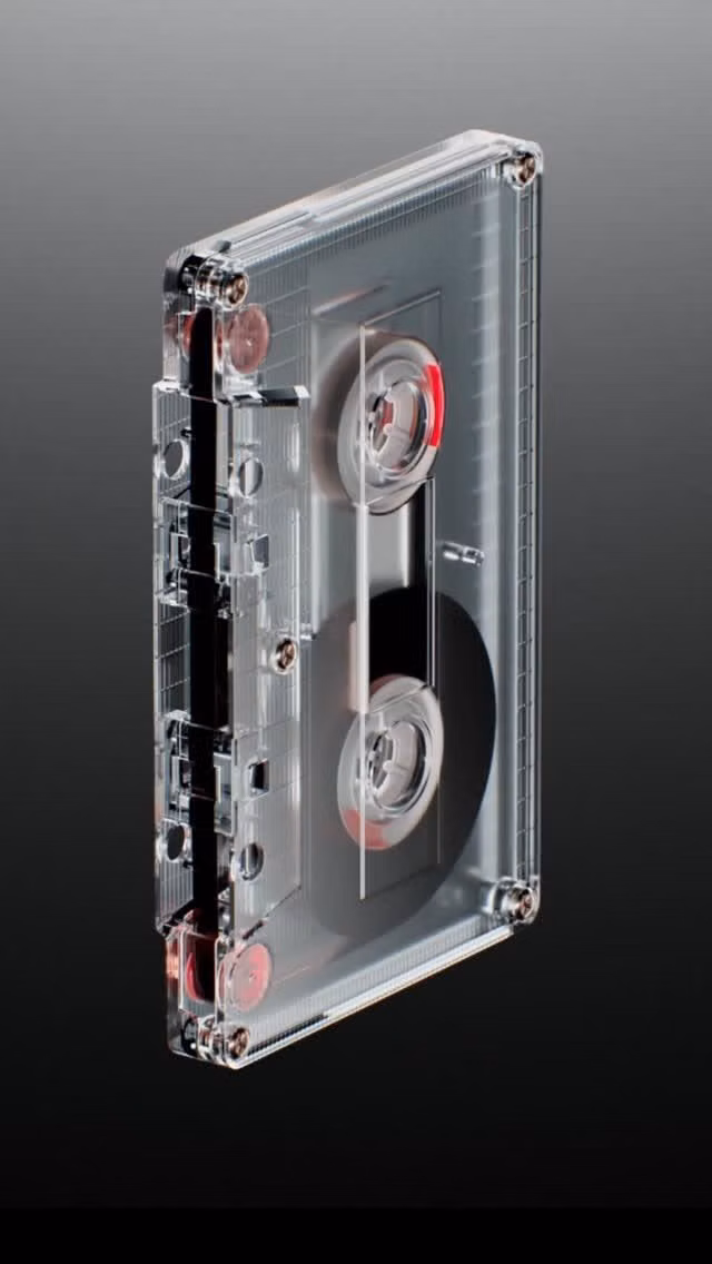 VHS cassette tape product photograph - Some objects don’t really need an introduction. The cassette tape is one of them. This wasn’t about nostalgia, but about the pleasure of slowing down and studying something so familiar through a different lens. Working with transparent materials and tiny mechanical details turned this into a small technical playground. Reflections, thickness and imperfections. A simple object, revisited as an exercise in material, light, and patience. One study. Every 72 hours. #VisualExploration #Product...