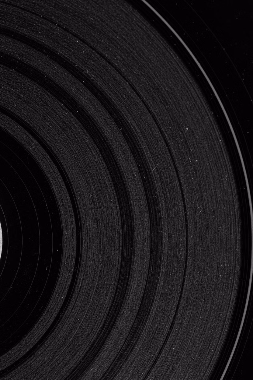vinyl record grooves macro photograph -