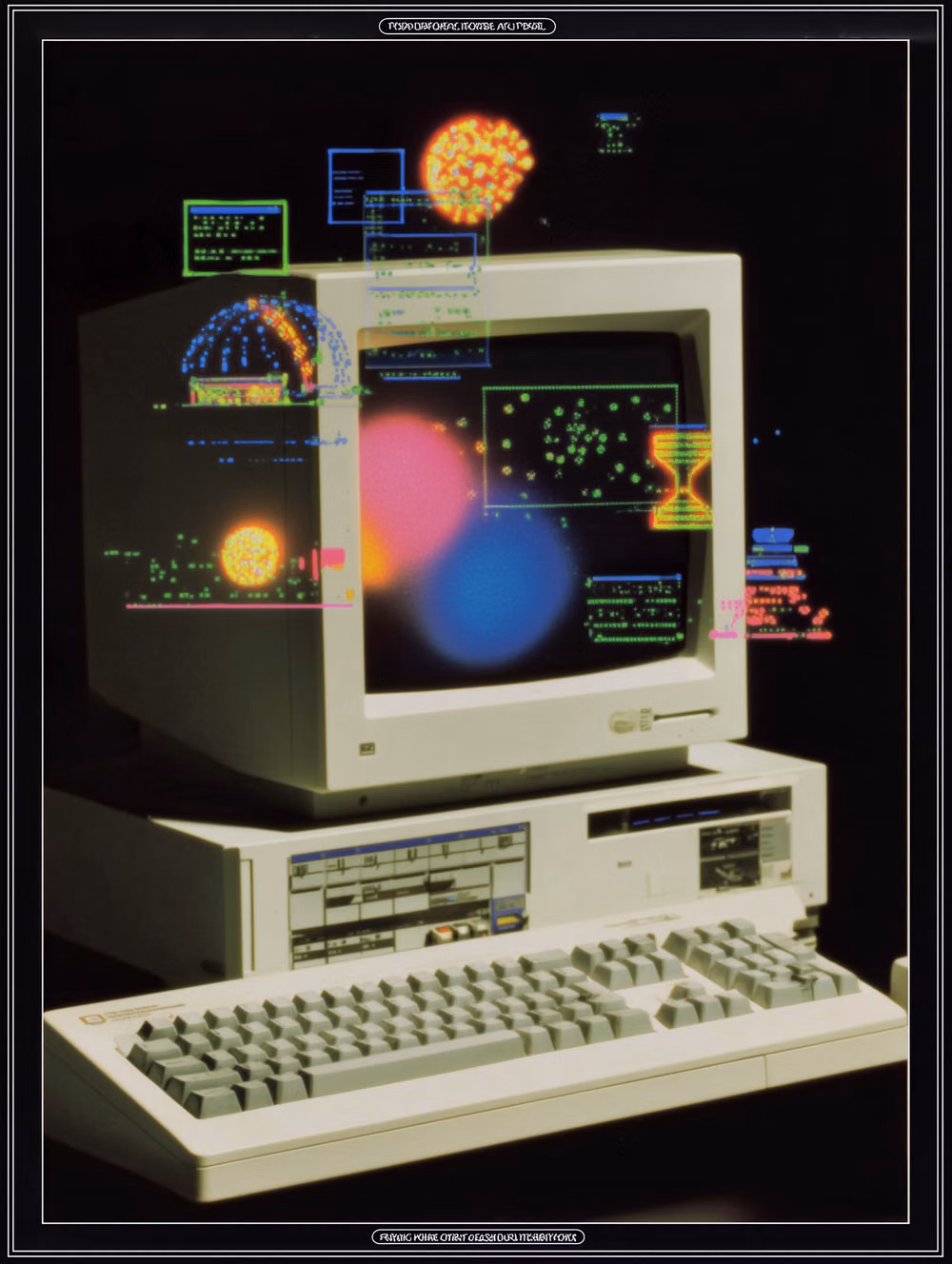 CRT monitor 1990s website photograph - 