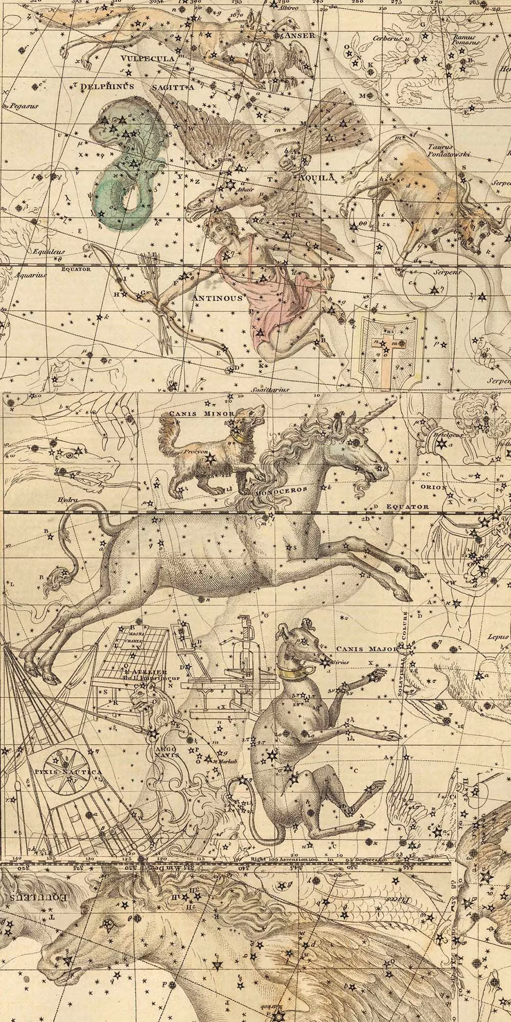 antique celestial star chart photograph -