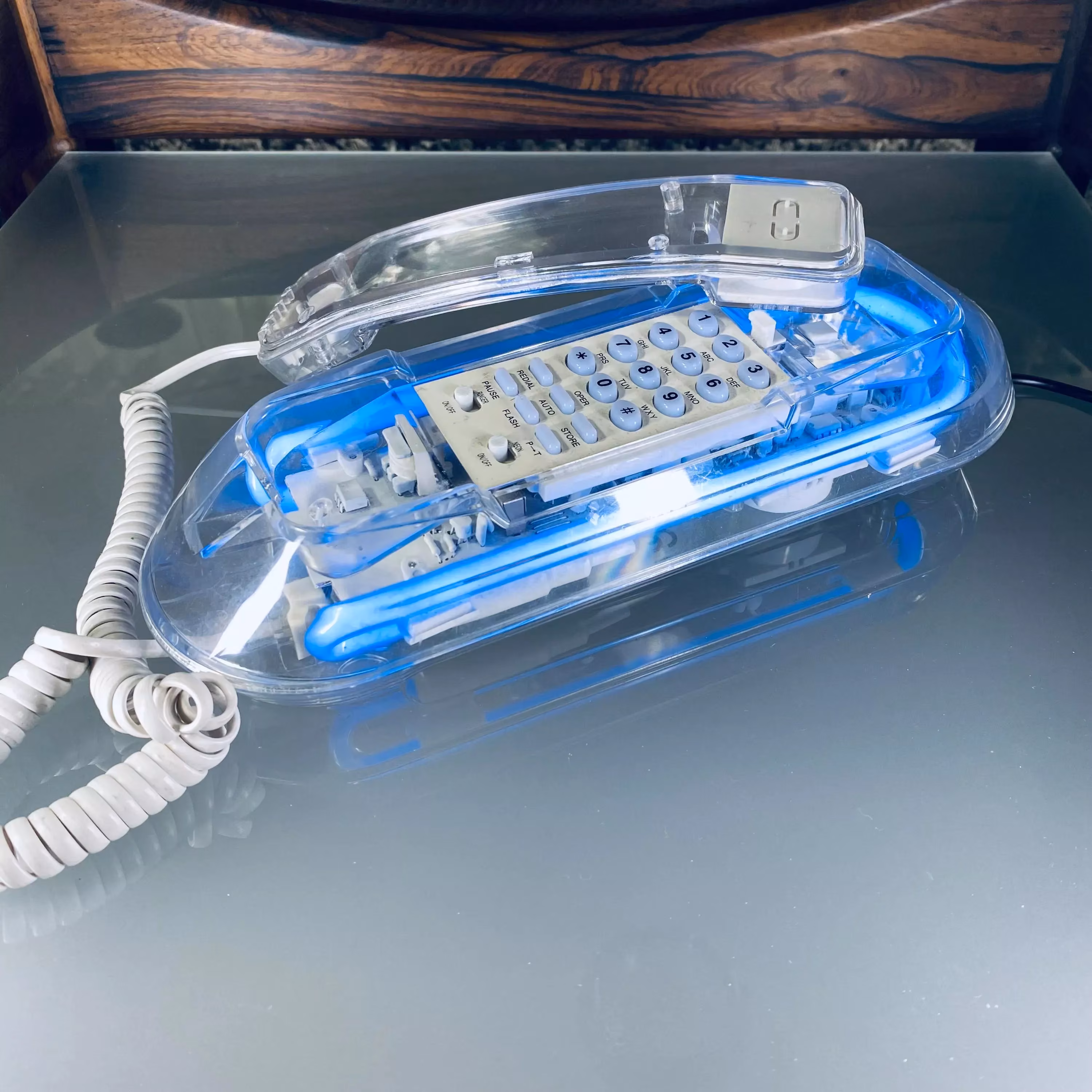 translucent landline phone 2000 product photograph -